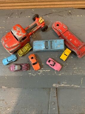 AntiqueVintage-Style Kids Toy Cars and Trucks